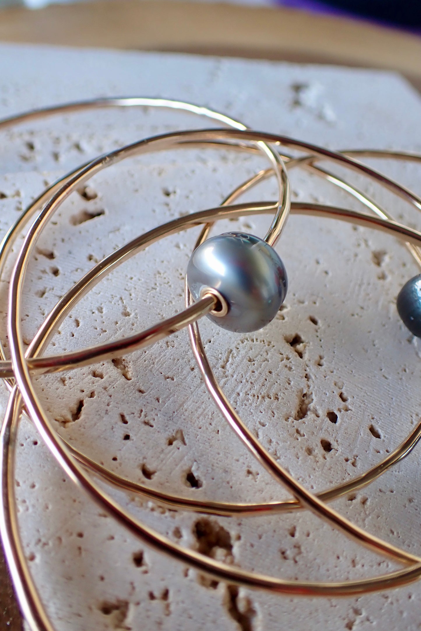 Puka Pearl Bangle