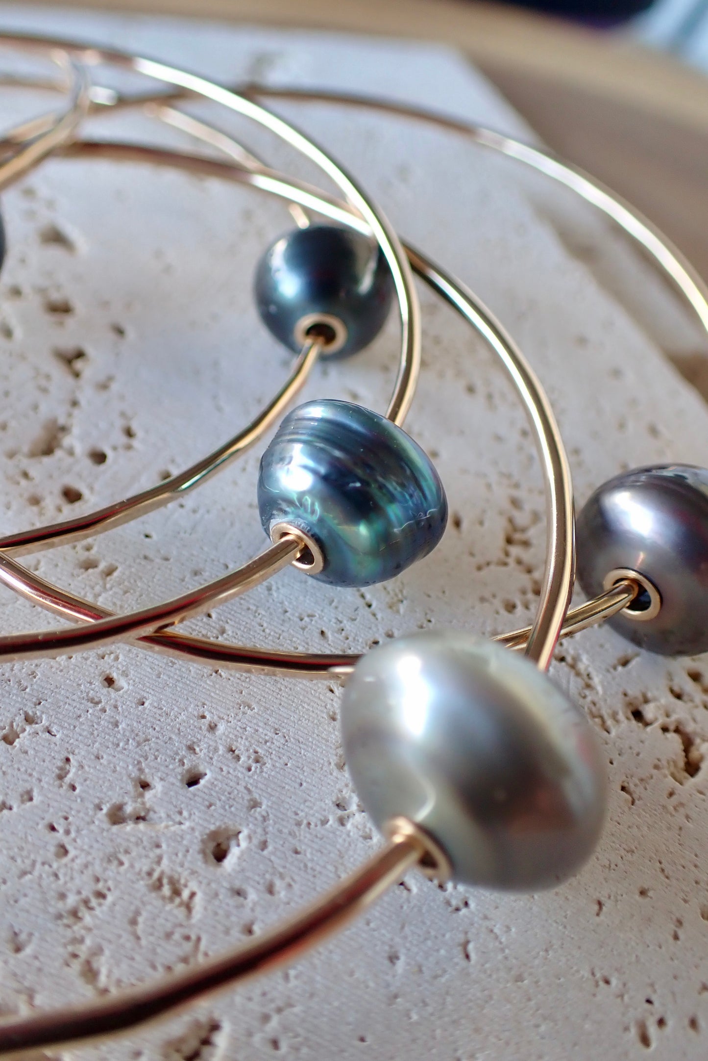 Puka Pearl Bangle