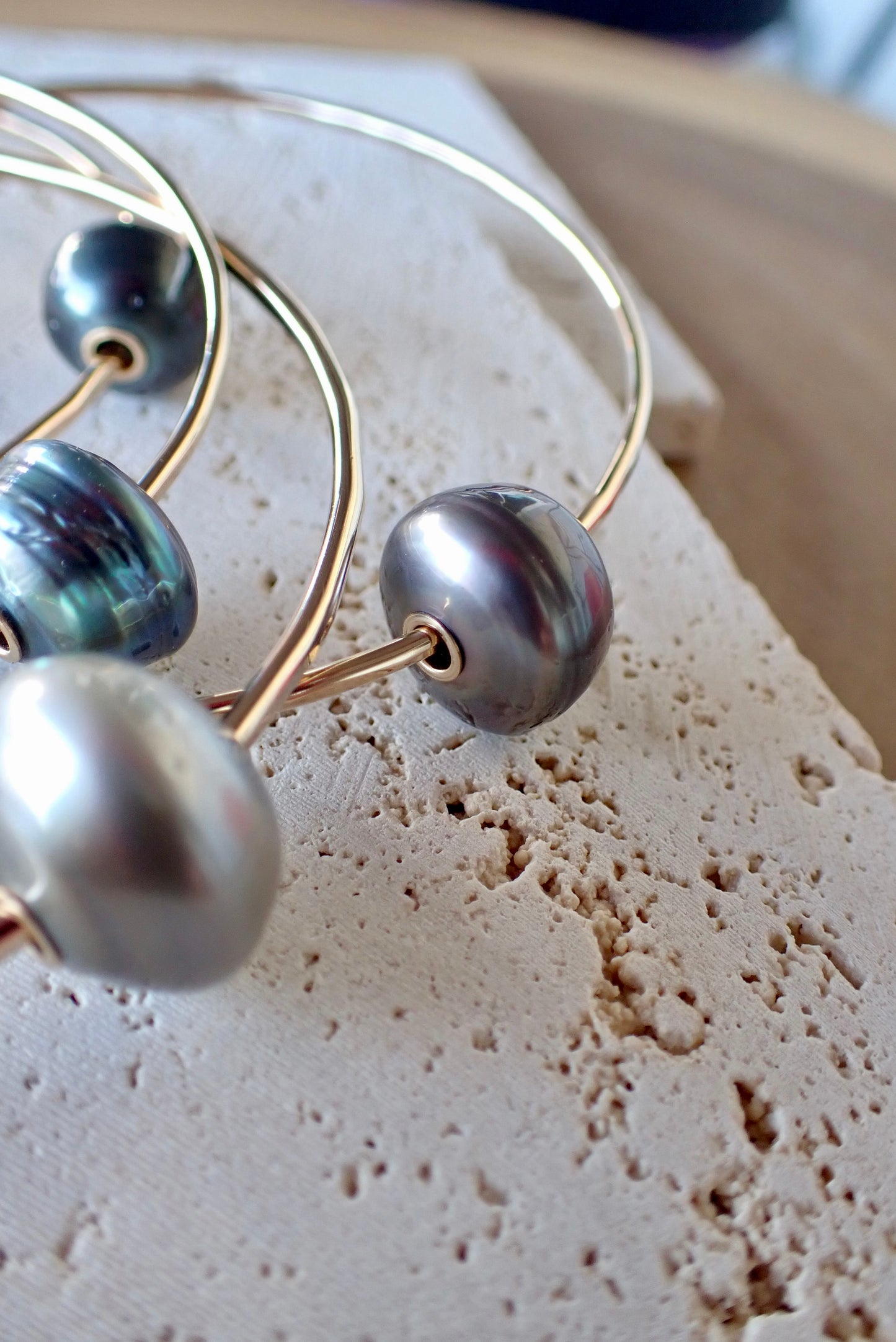 Puka Pearl Bangle
